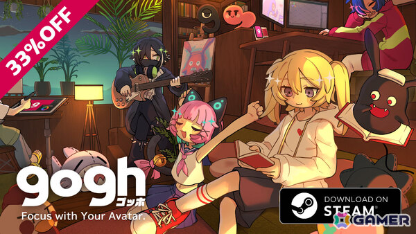 「gogh」Steam版の大型無料アップデートv4.0.0が配信！みんなで集中するマルチルーム「Focus Party」やアバターアイテムをデザインできる機能が実装の画像11