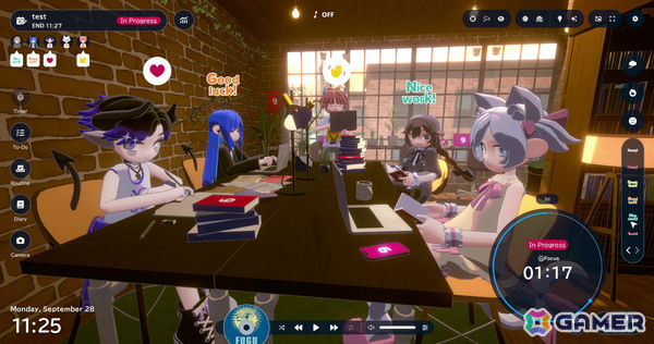 「gogh」Steam版の大型無料アップデートv4.0.0が配信！みんなで集中するマルチルーム「Focus Party」やアバターアイテムをデザインできる機能が実装の画像2