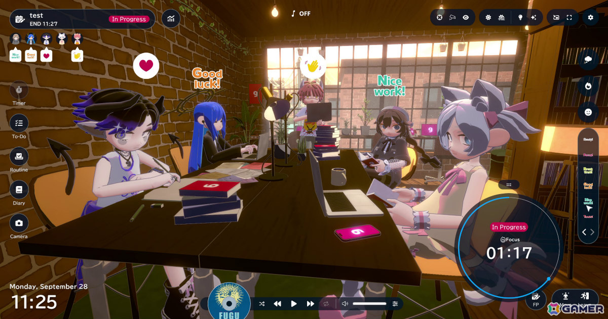 「gogh」Steam版の大型無料アップデートv4.0.0が配信!みんなで集中するマルチルーム「Focus Party」やアバターアイテムをデザインできる機能が実装の画像