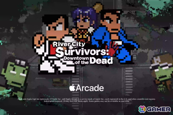 「くにおくんのサバイバーズ・オブ・ザ・デッド」Apple Arcadeで配信開始！ゾンビの大群をなぎ倒すサバイバーズライクの画像1