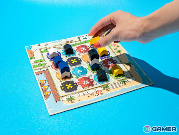 「カストロ」のリメイク作品となるダイス×四目並べバトル「ダイスフルタウン」が10月30日に発売！5個のダイスを振って役を作りボード上のマスを奪い合えの画像3