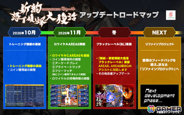 「新約・怒首領蜂大復活」トレーニング機能が実装！ロワイヤルのAREA6やブラックレーベルなど今後のアップデート計画も発表の画像1