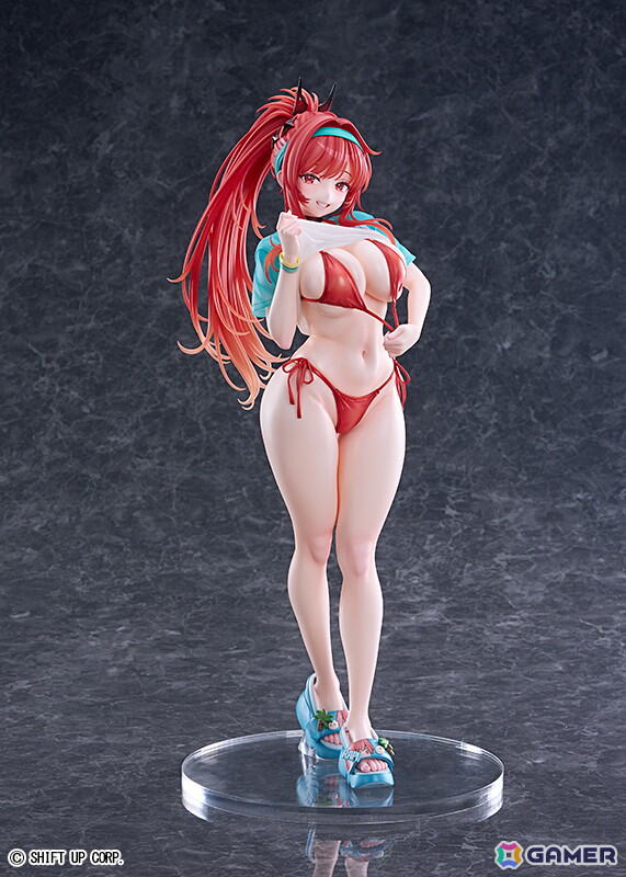 「勝利の女神：NIKKE」ラピ：レッドフードがレッドフレーバー衣装で登場！目を引く胸元や挑発的で美しいボディラインを1/4スケールのビッグサイズで再現の画像1