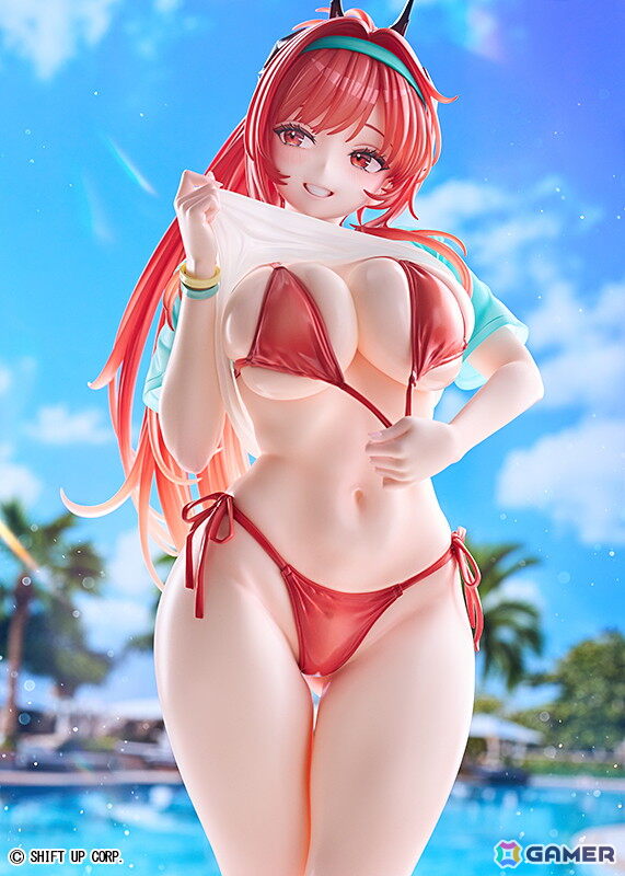 「勝利の女神：NIKKE」ラピ：レッドフードがレッドフレーバー衣装で登場！目を引く胸元や挑発的で美しいボディラインを1/4スケールのビッグサイズで再現の画像16