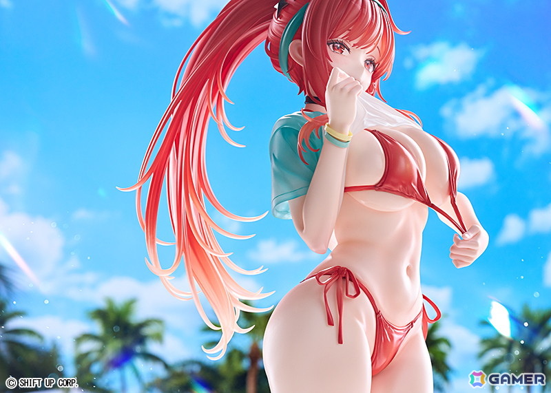 「勝利の女神：NIKKE」ラピ：レッドフードがレッドフレーバー衣装で登場！目を引く胸元や挑発的で美しいボディラインを1/4スケールのビッグサイズで再現の画像