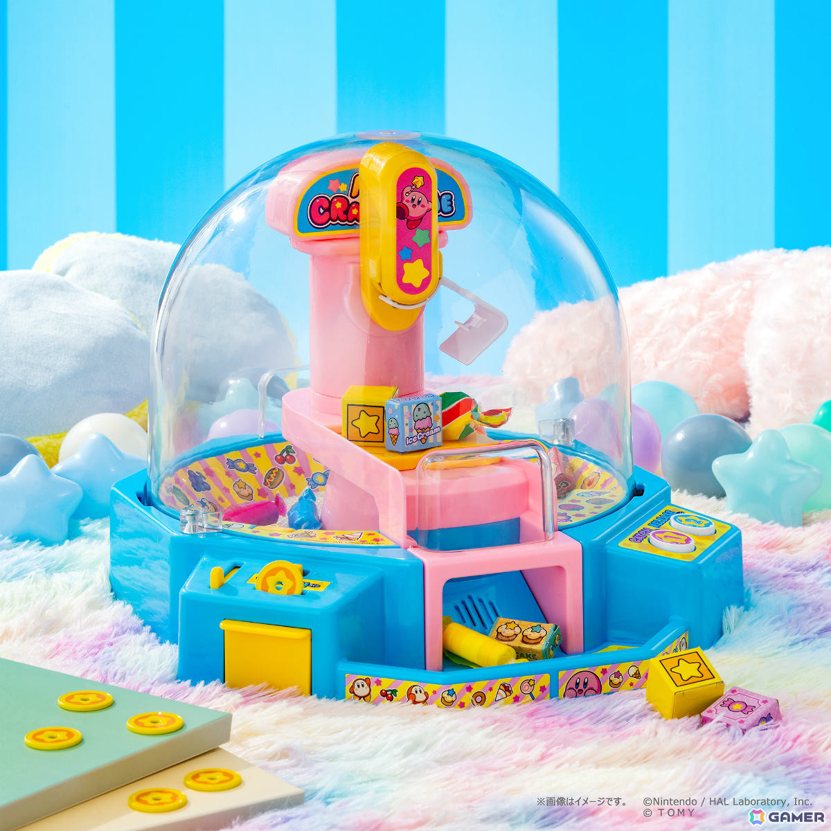 「星のカービィ 危機一発」が12月26日に発売!雲モチーフの可愛いタルからワープスターに乗ったカービィが飛び出すの画像
