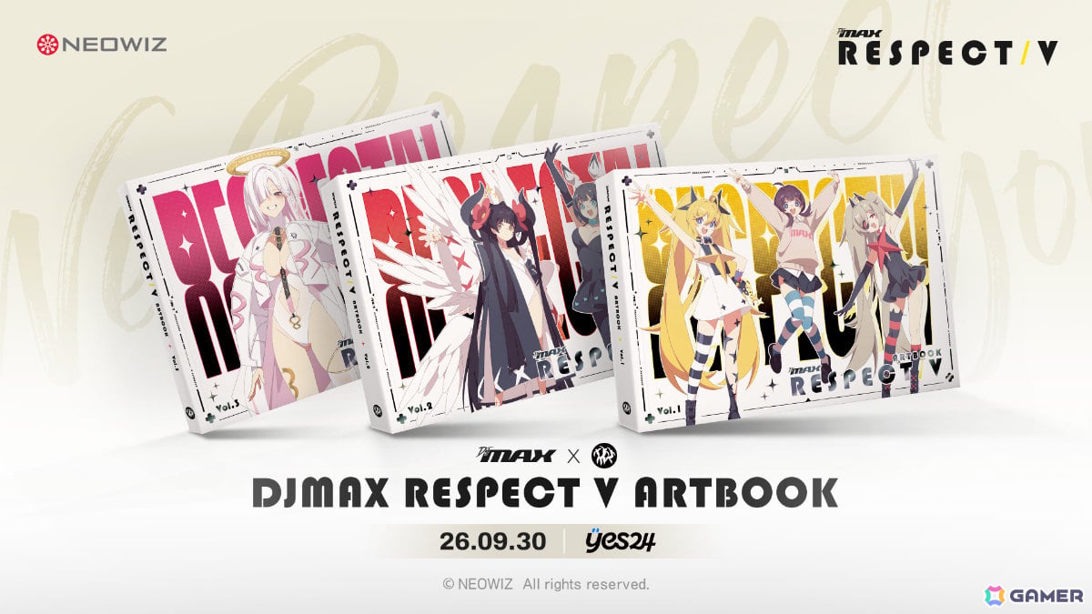 「DJMAX RESPECT V」初となるアートブックの予約販売が開始！収録曲や主要キャラクターなどのアートを全3冊に収録の画像