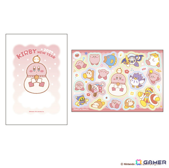 「カービィグッズコレクション 2026」の販売が郵便局で開始！鏡餅を吸い込んだカービィのクッションやマスコット、ポーチがラインナップの画像8