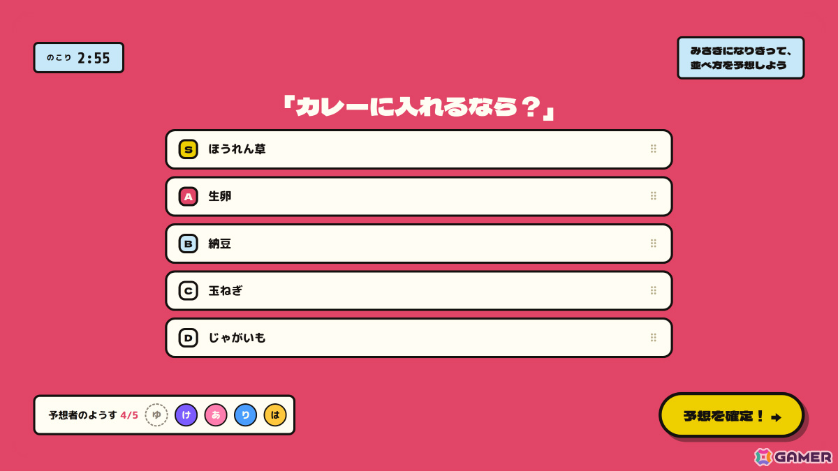 3:主役になりきって予想