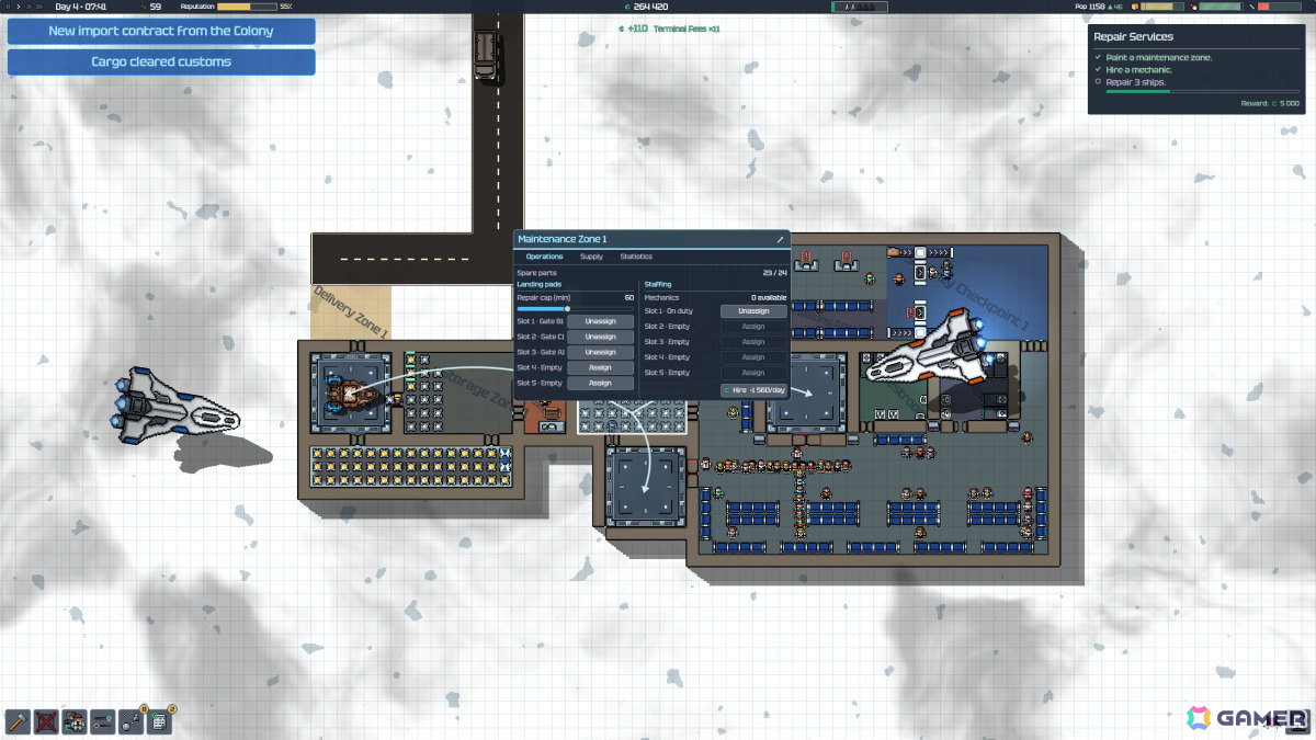 宇宙港経営シム「Spaceport Architect」Steamページが公開！貨物を輸入してコロニーを発展させ増え続ける乗客をさばいて利益を上げようの画像12