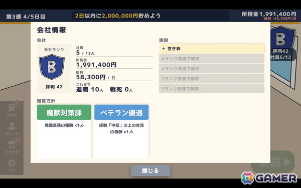 ポップな雰囲気とは裏腹に魔法少女を「使い捨て」にする経営シミュレーションゲーム「魔法少女かんぱに~」がunityroomで無料公開!の画像
