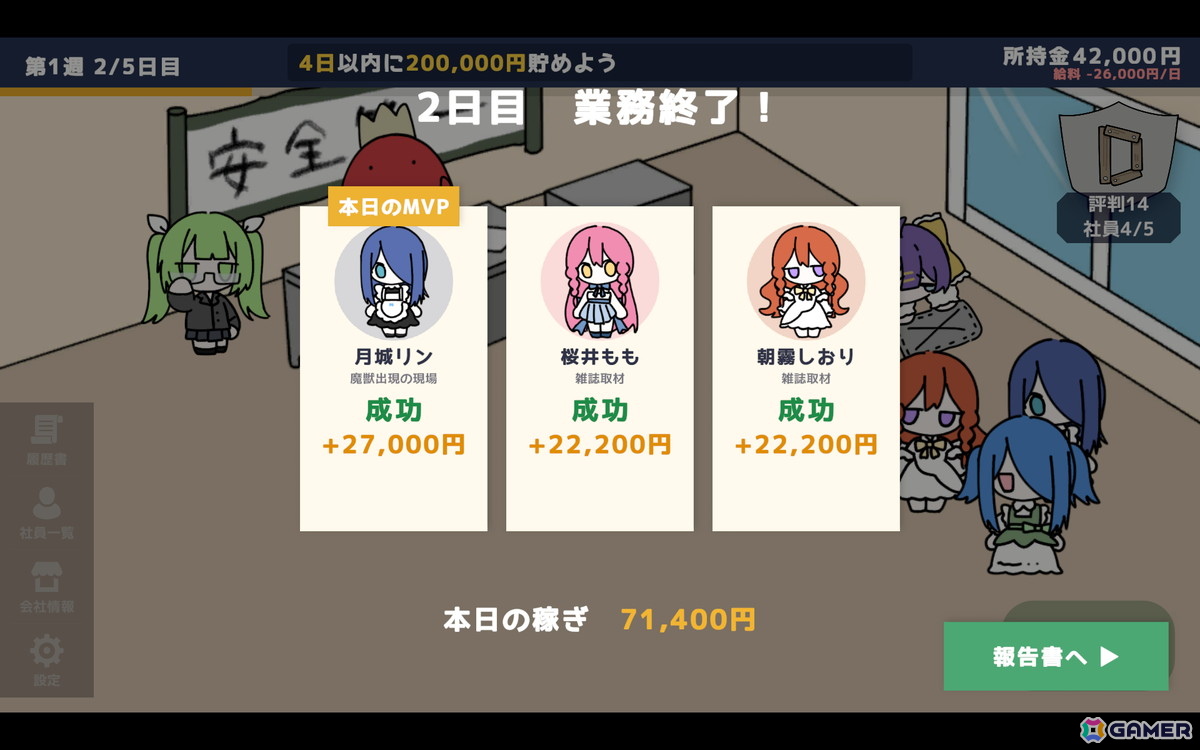 ポップな雰囲気とは裏腹に魔法少女を「使い捨て」にする経営シミュレーションゲーム「魔法少女かんぱに～」がunityroomで無料公開！の画像16