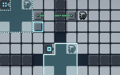 盤面の一部をコピーして解く倉庫番風パズル「RE:COPY」Steamページが公開！手順を組み立てて箱や壁の模様の並びを目標パターンに揃えよう