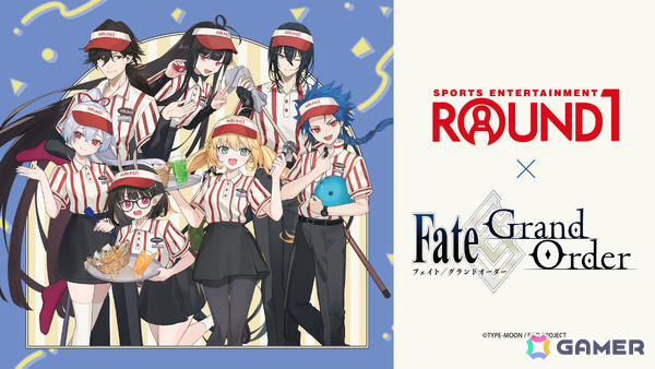 「FGO」とラウンドワンのコラボキャンペーンが10月13日より開催！ラウンドワンの制服を着たアルトリア・キャスターたちのコラボグッズなどが登場の画像1