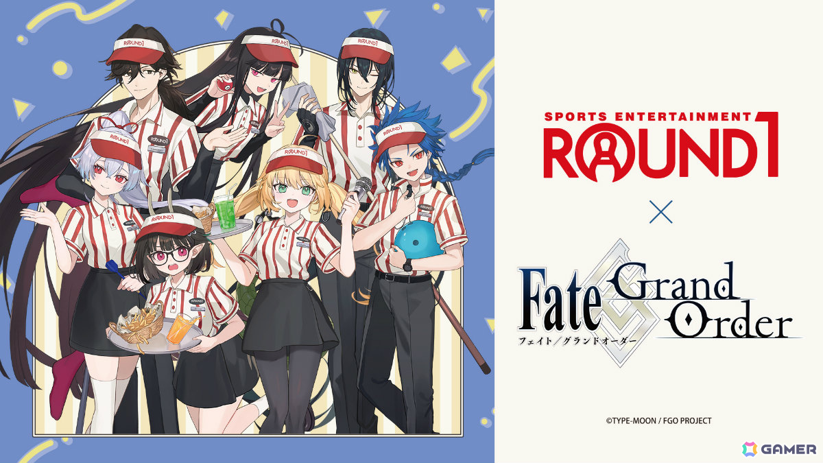 「FGO」とラウンドワンのコラボキャンペーンが10月13日より開催!ラウンドワンの制服を着たアルトリア・キャスターたちのコラボグッズなどが登場の画像