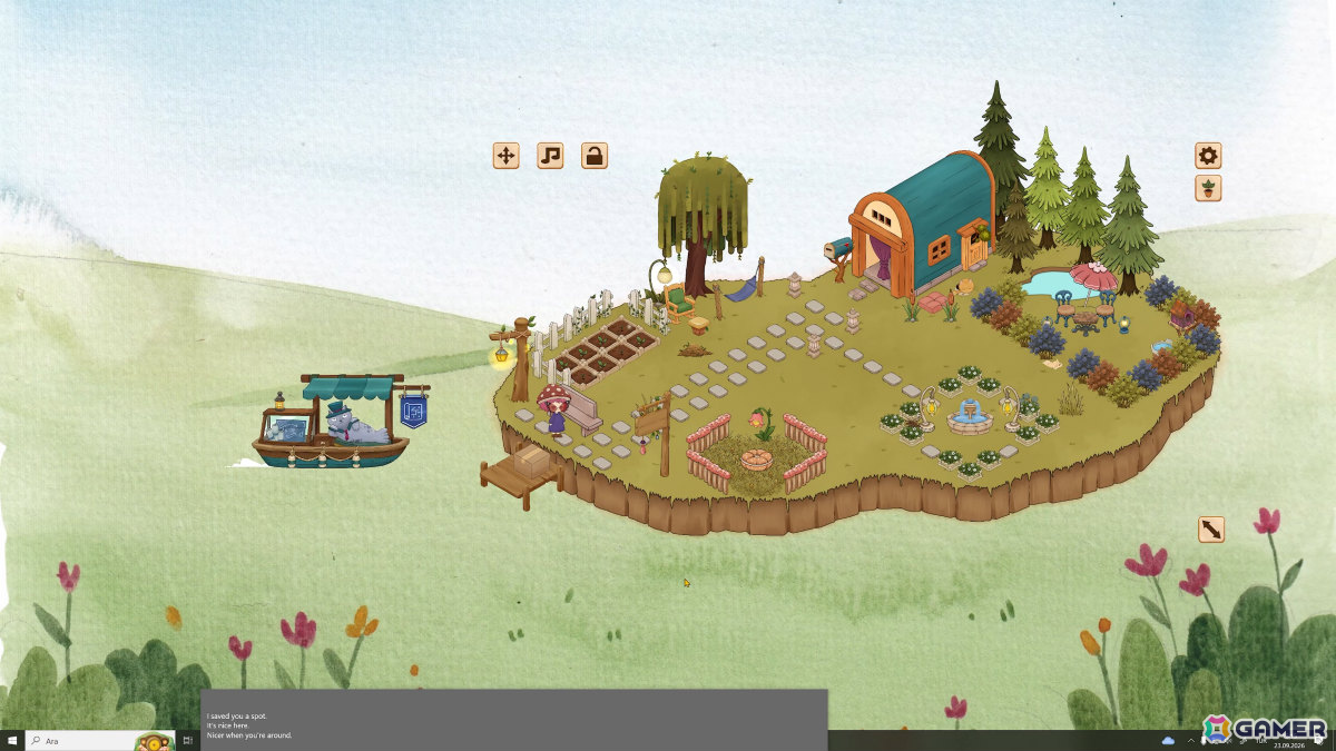 “Gloombo”の住む浮島を育てるデスクトップゲーム「Gloombo」体験版が10月8日17時に公開！作業中に作ってくれた家具や飾りを島に並べようの画像7