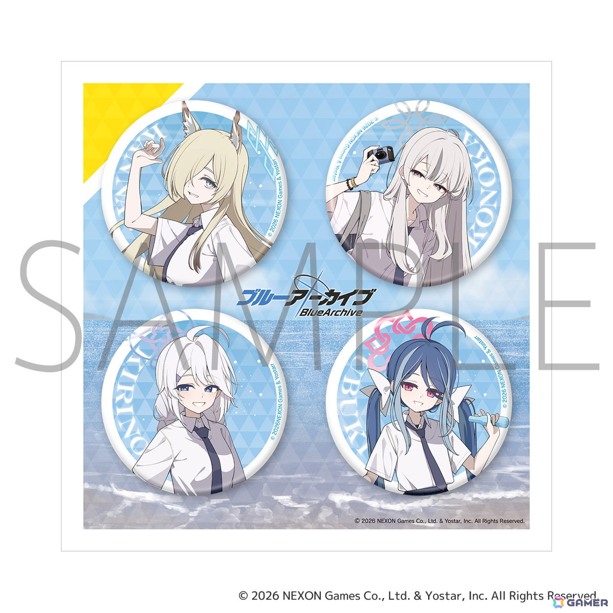 「ブルーアーカイブ POP UP STORE 2026 in コトブキヤ」の事後通販がスタート！「青い海と白いシャツ」をテーマにしたグッズがラインナップの画像