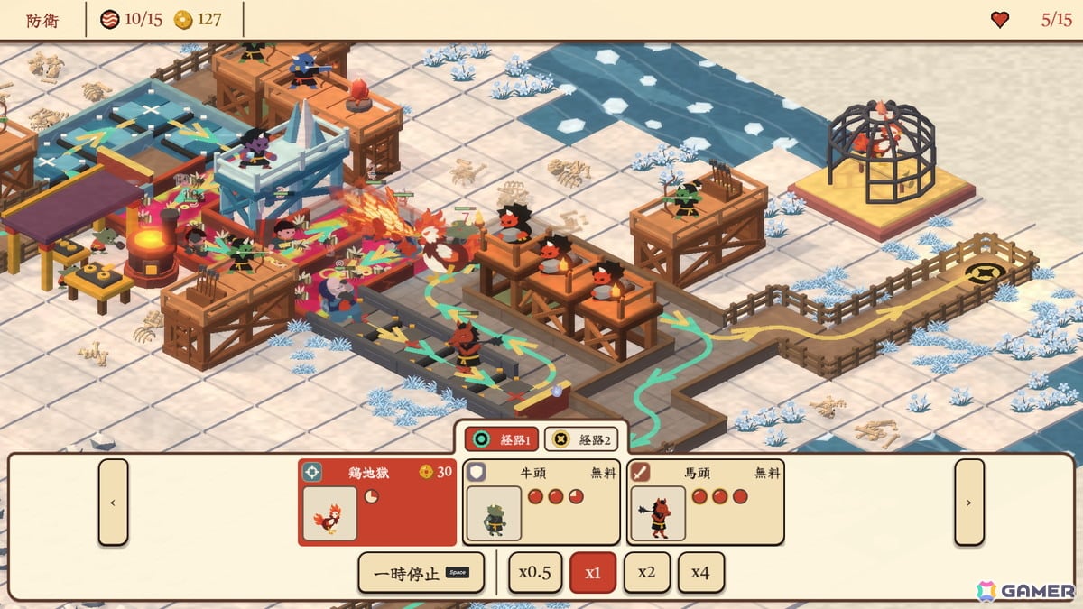 タイル配置・デッキ構築型タワーディフェンス「地獄リゾートへようこそ！」の無料体験版がSteamで公開！本編8ステージを無料でプレイ可能の画像