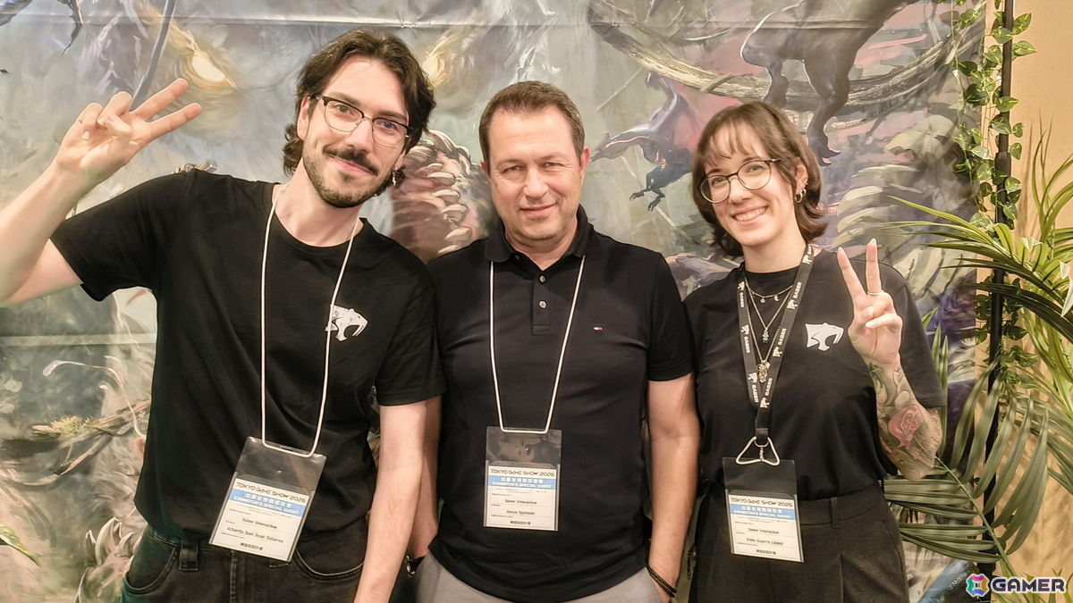 左からアルベルト・サン・ホセ・タバレス氏(シニアゲームプロデューサー)、ヘスス・イグレシアス氏(ゲームディレクター)、イネス・ゲラ・ロペス氏(ゲームプロデューサー)