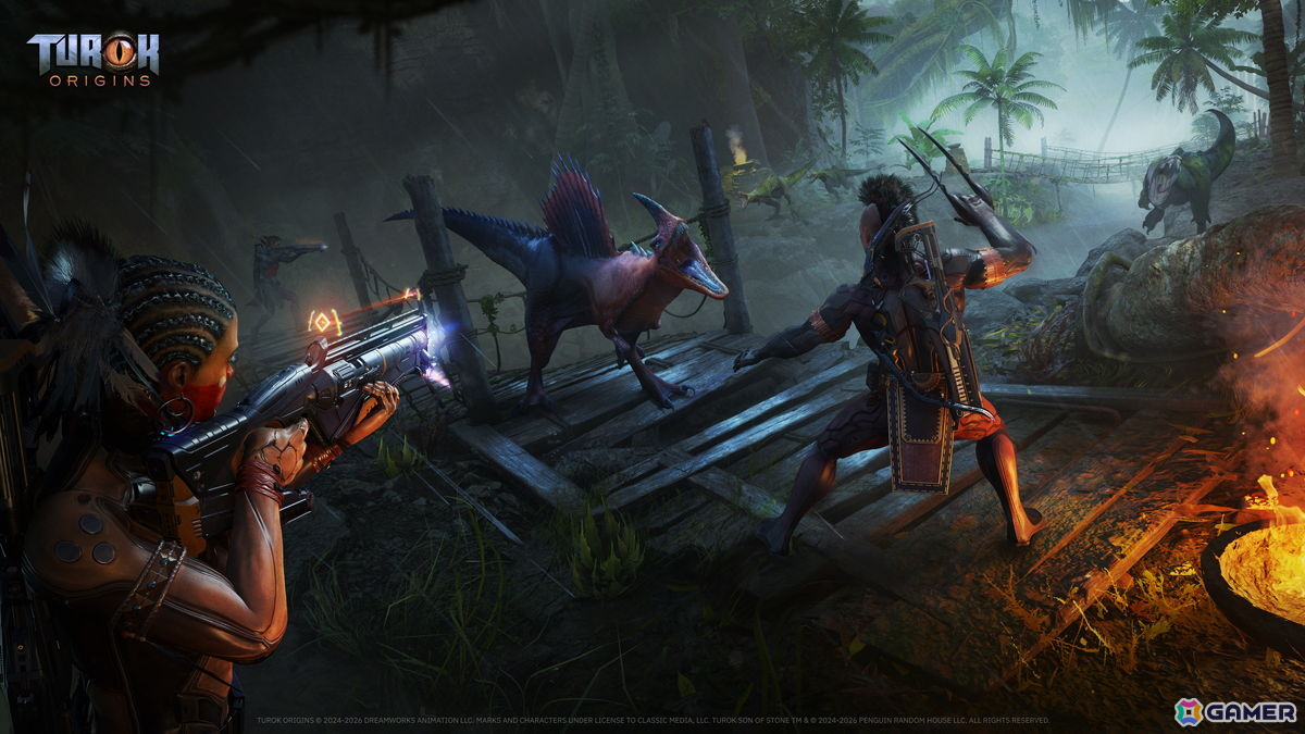 「Turok: Origins」往年の名作FPSが協力型TPSゲームに進化!「テュロック」を現代に復活させた経緯やTPS実装の意図を開発者に聞く【TGS2026】の画像