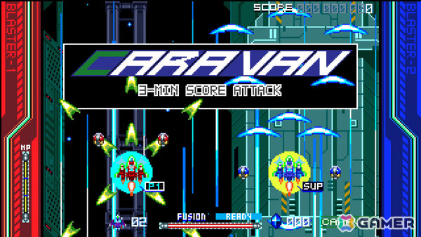 合体攻撃で敵弾ごと破壊する2人協力プレイ対応の縦スクロールSTG「Raging Blasters 2」体験版が公開!の画像