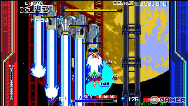 合体攻撃で敵弾ごと破壊する2人協力プレイ対応の縦スクロールSTG「Raging Blasters 2」体験版が公開!の画像