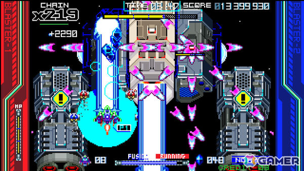 合体攻撃で敵弾ごと破壊する2人協力プレイ対応の縦スクロールSTG「Raging Blasters 2」体験版が公開!の画像