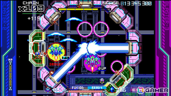 合体攻撃で敵弾ごと破壊する2人協力プレイ対応の縦スクロールSTG「Raging Blasters 2」体験版が公開!の画像