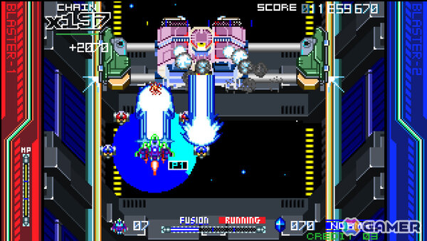 合体攻撃で敵弾ごと破壊する2人協力プレイ対応の縦スクロールSTG「Raging Blasters 2」体験版が公開!の画像