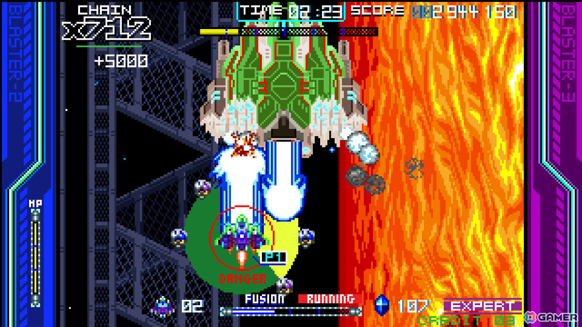合体攻撃で敵弾ごと破壊する2人協力プレイ対応の縦スクロールSTG「Raging Blasters 2」体験版が公開！の画像3
