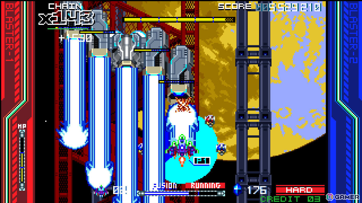 合体攻撃で敵弾ごと破壊する2人協力プレイ対応の縦スクロールSTG「Raging Blasters 2」体験版が公開！の画像4