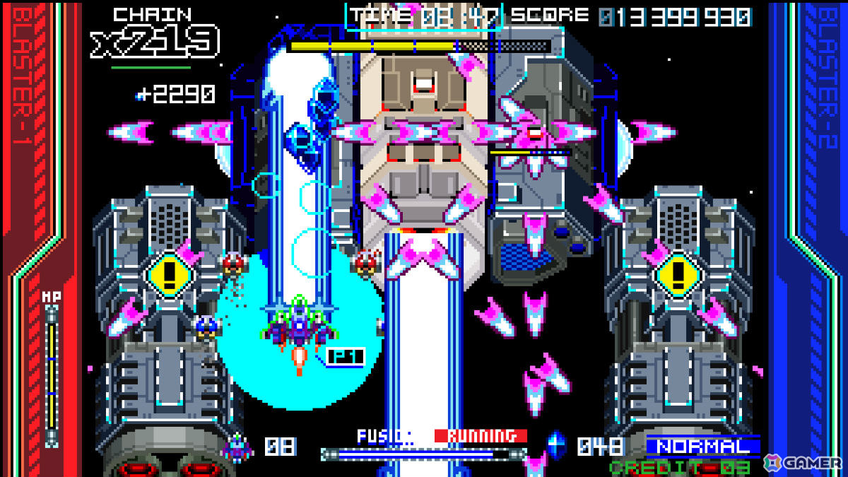 合体攻撃で敵弾ごと破壊する2人協力プレイ対応の縦スクロールSTG「Raging Blasters 2」体験版が公開！の画像6