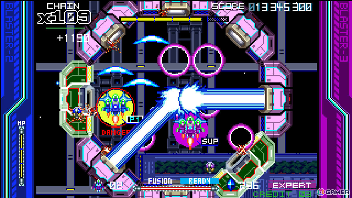 合体攻撃で敵弾ごと破壊する2人協力プレイ対応の縦スクロールSTG「Raging Blasters 2」体験版が公開！の画像7