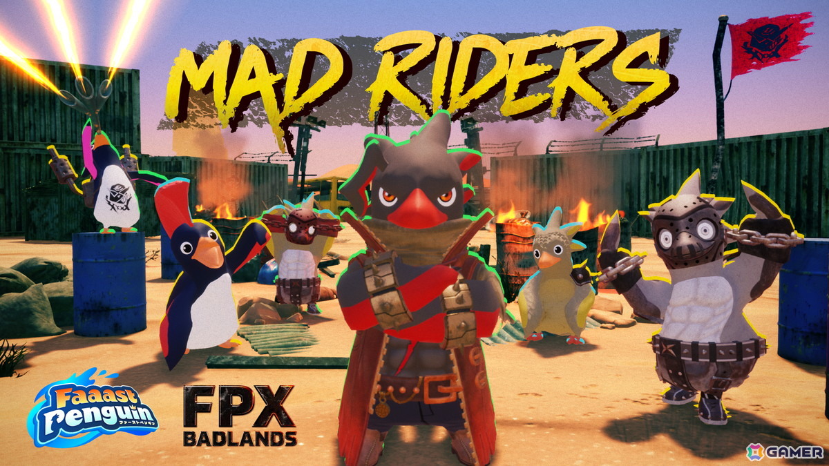 「Faaast Penguin」新ワールド「FPX: Badlands」が10月15日に追加！砂と炎が吹き荒れる荒野を舞台にトリックアクションで加速を繰り返すハイスピードなレースが魅力の画像