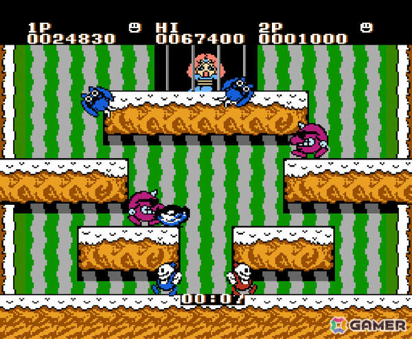 8BIT版「スノーブラザーズ」がゲームカセットとして復刻！スペシャルバージョンの「8ビットポケットV2」も数量限定で登場の画像