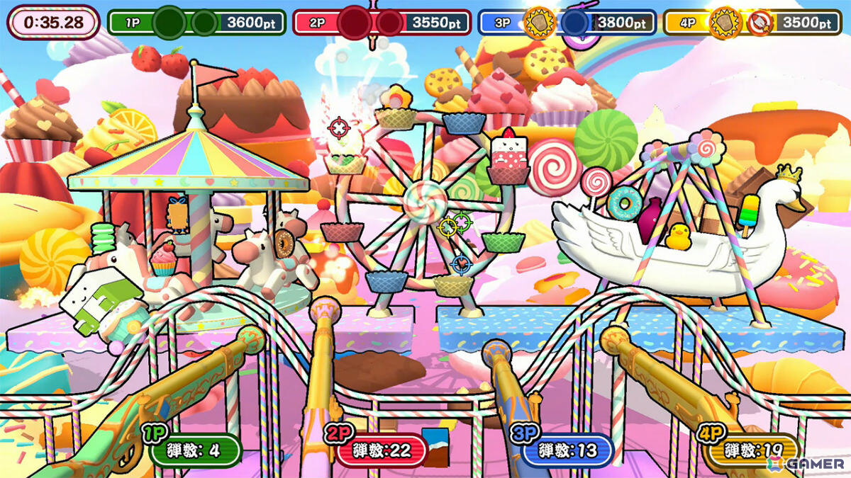 最大4人で楽しめるカジュアル射的アクション「超射的バトル」が配信！アイテムをうまく使えば一発逆転のチャンスもの画像3