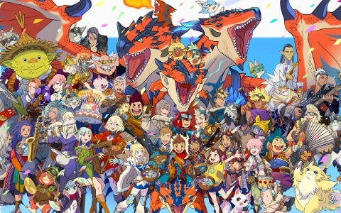「モンスターハンターストーリーズ」シリーズ10周年を記念して歴代キャラ勢ぞろいのビジュアルが公開！