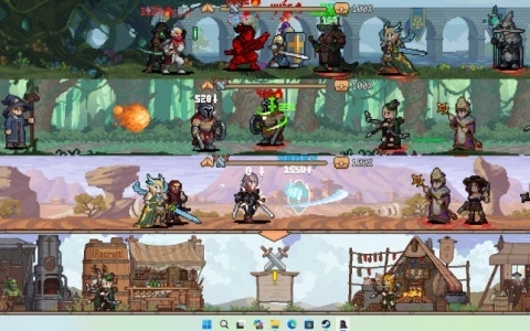 タスクバー上で繰り広げられるJRPG風の放置バトル＆育成ゲーム「ファンタジー放置遠征隊」が正式リリース！