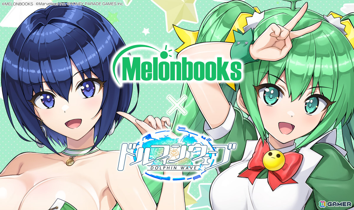 「ドルフィンウェーブ」メロンブックスとのコラボが開催!CPガール姿のみちる、めろんちゃん衣装の小針がコラボ限定ドルフィンにの画像