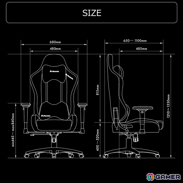Bauhutte「G-551HT」125台限定で発売！身長200cmまで対応する高身長・スリム体型向けゲーミングチェアの画像10