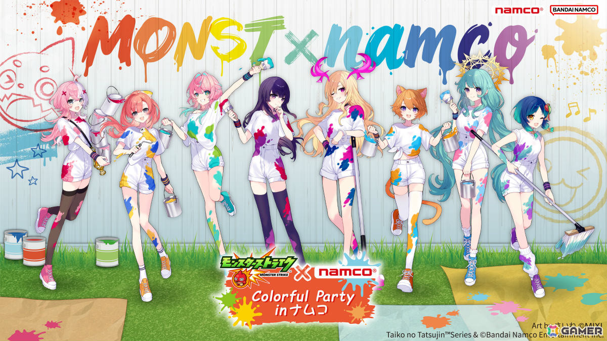 「モンスト」×ナムコキャンペーンが10月16日より開催!リンネやルシファーなど計8体の描きおろしイラストグッズが限定景品として登場の画像