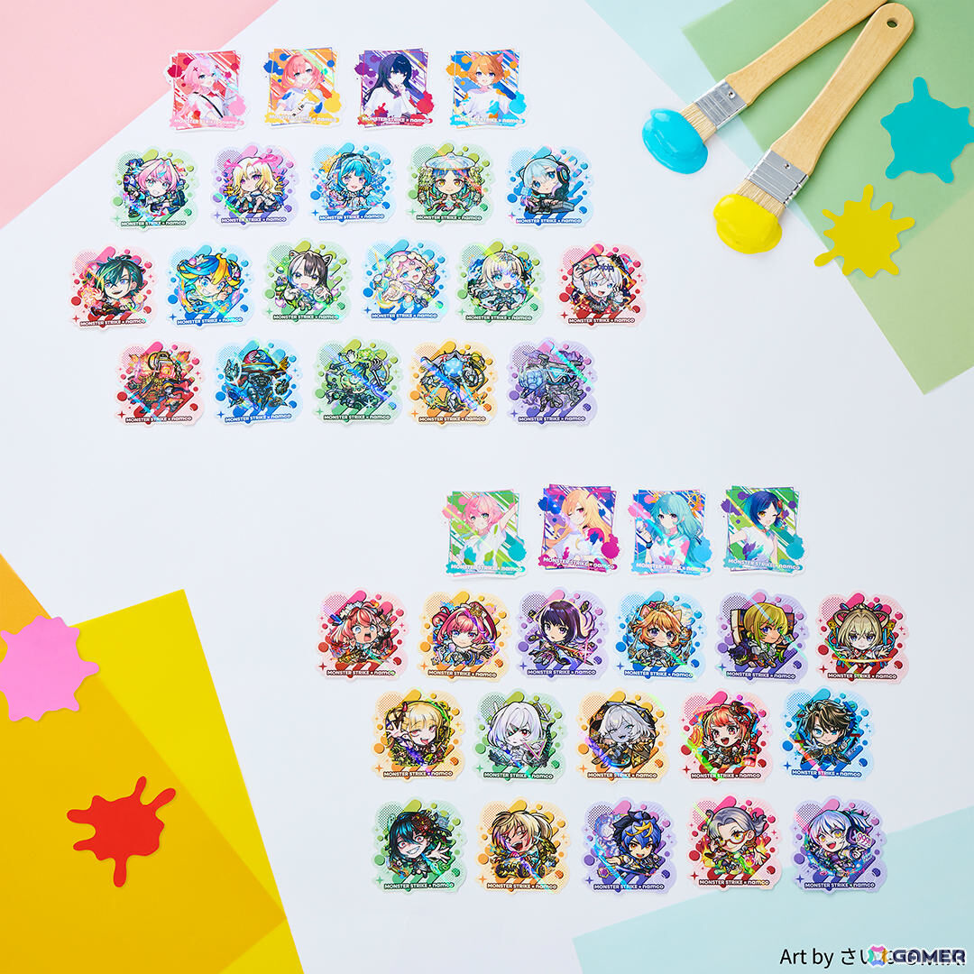 「モンスト」×ナムコキャンペーンが10月16日より開催!リンネやルシファーなど計8体の描きおろしイラストグッズが限定景品として登場の画像