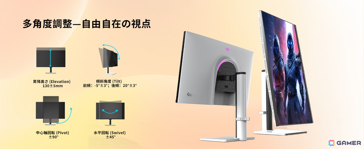 KTC「M27P6S」11月発売!4K/160Hz&フルHD/320Hz対応、2304ゾーンMini LED搭載ゲーミングモニターの画像