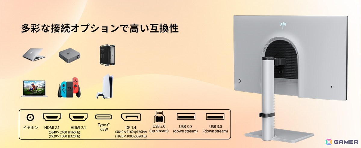 KTC「M27P6S」11月発売！4K/160Hz＆フルHD/320Hz対応、2304ゾーンMini LED搭載ゲーミングモニターの画像8