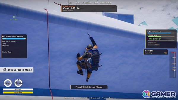 1:1で再現されたエベレストの登頂を目指す登山サバイバルゲーム「Everest: Survival Simulator」が10月29日に発売!の画像