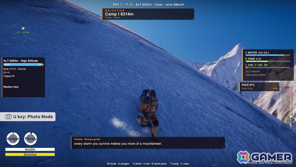 1:1で再現されたエベレストの登頂を目指す登山サバイバルゲーム「Everest: Survival Simulator」が10月29日に発売!の画像