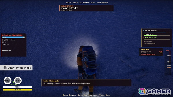 1:1で再現されたエベレストの登頂を目指す登山サバイバルゲーム「Everest: Survival Simulator」が10月29日に発売!の画像