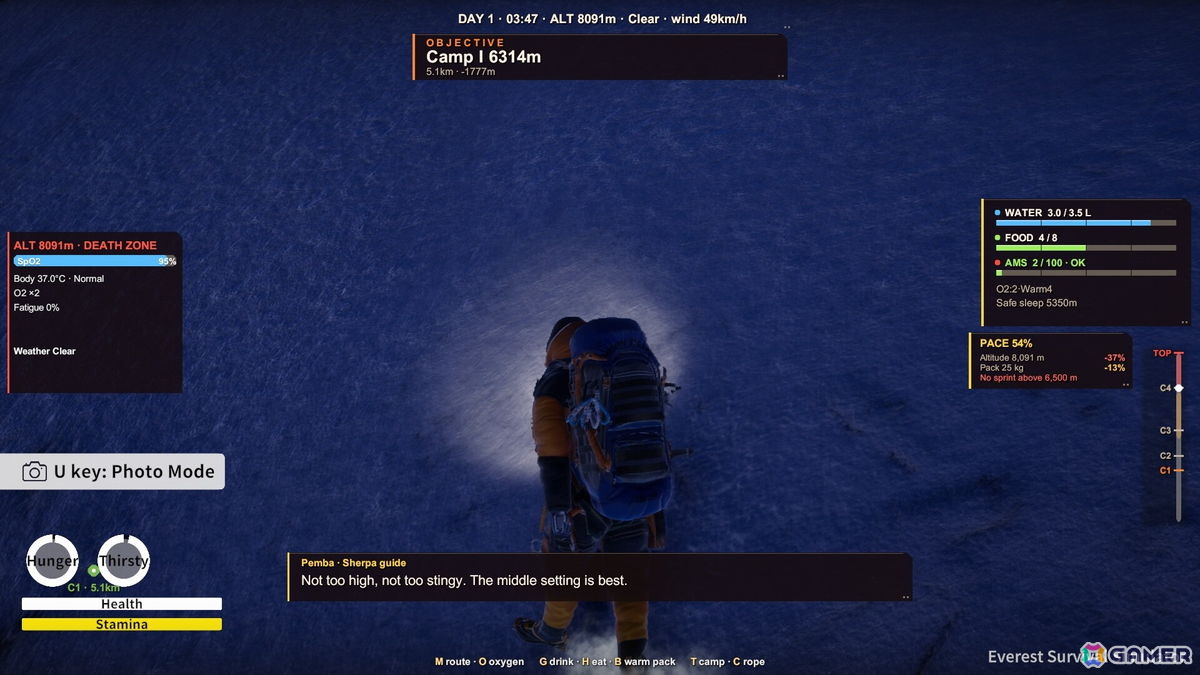 1:1で再現されたエベレストの登頂を目指す登山サバイバルゲーム「Everest: Survival Simulator」が10月29日に発売！の画像5