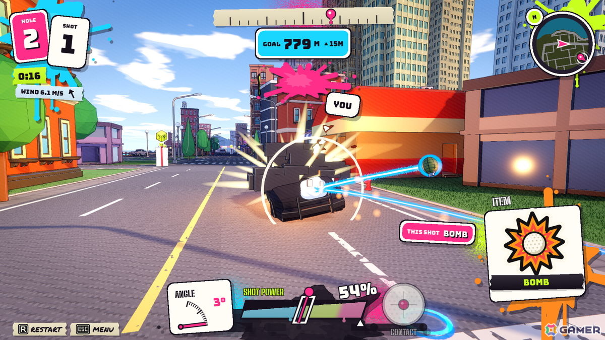 最大8人で楽しめるハチャメチャなゴルフゲーム「Crazy City Golf」が10月26日に配信！自動生成される街を舞台に打数勝負や陣取りなどが楽しめるの画像3