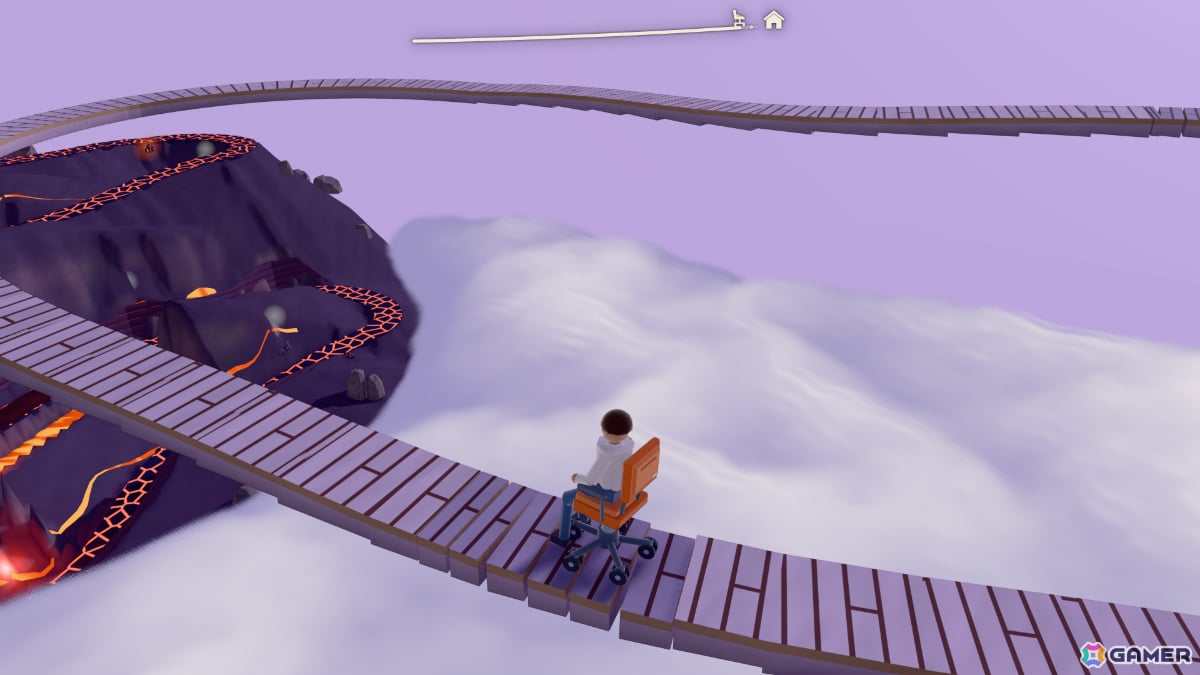 オフィスチェアに座ったまま家に帰る物理アクション「椅子のゲーム」が11月に発売――港から山頂までセーブ地点のない一本道に挑む男の記録の画像5